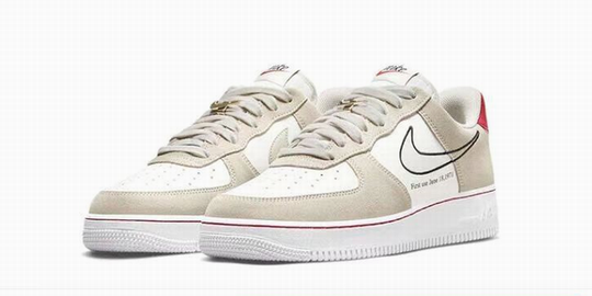 Cheap Nike Air Force 1 White Grey Shoes Men and Women-40